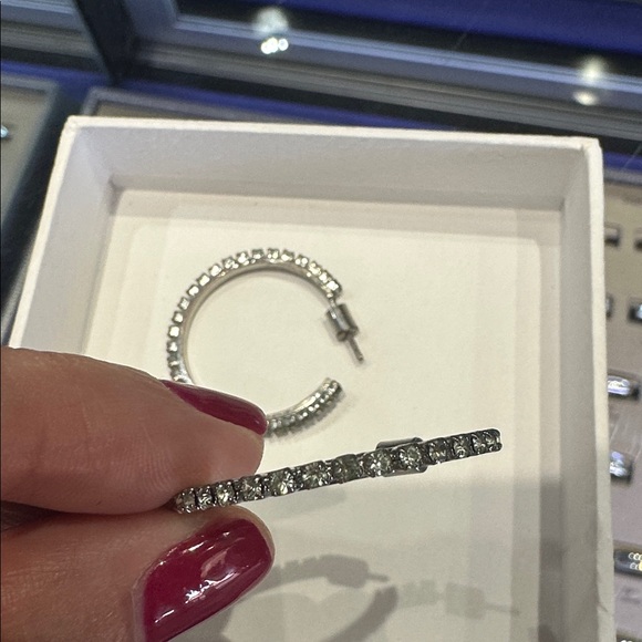 AREA Silver Hoop Earrings - Picture 6 of 7